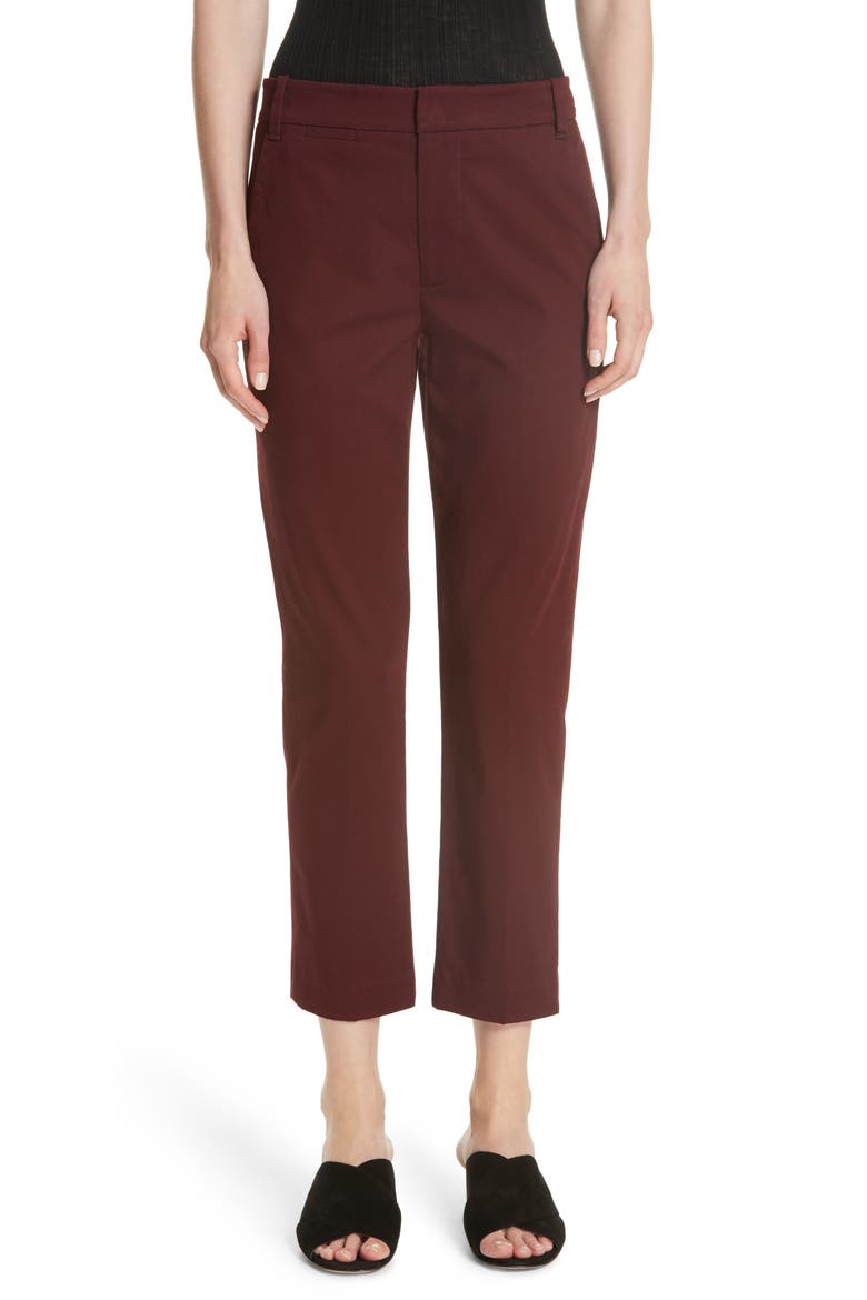 Coin Pocket Chino Pants, Main, color, BLACK CHERRY