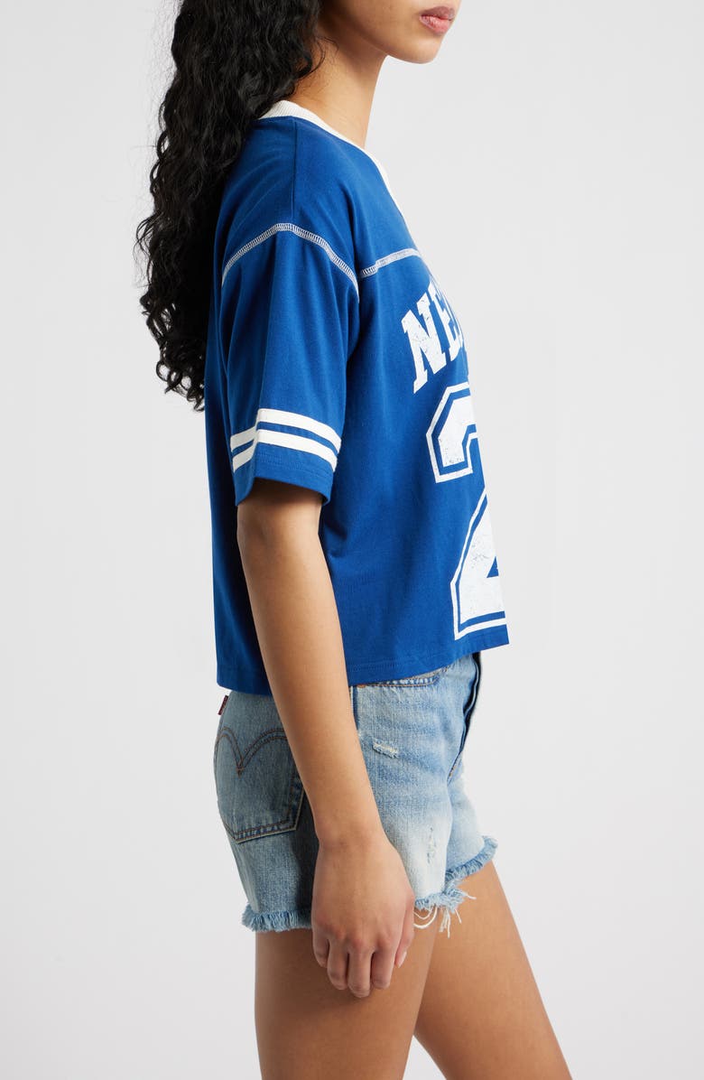 Vinyl Icons New York 23 Graphic Football T-Shirt, Alternate, color, Navy