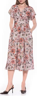 Alexia Admor Ava Short Sleeve Fit & Flare Midi Dress