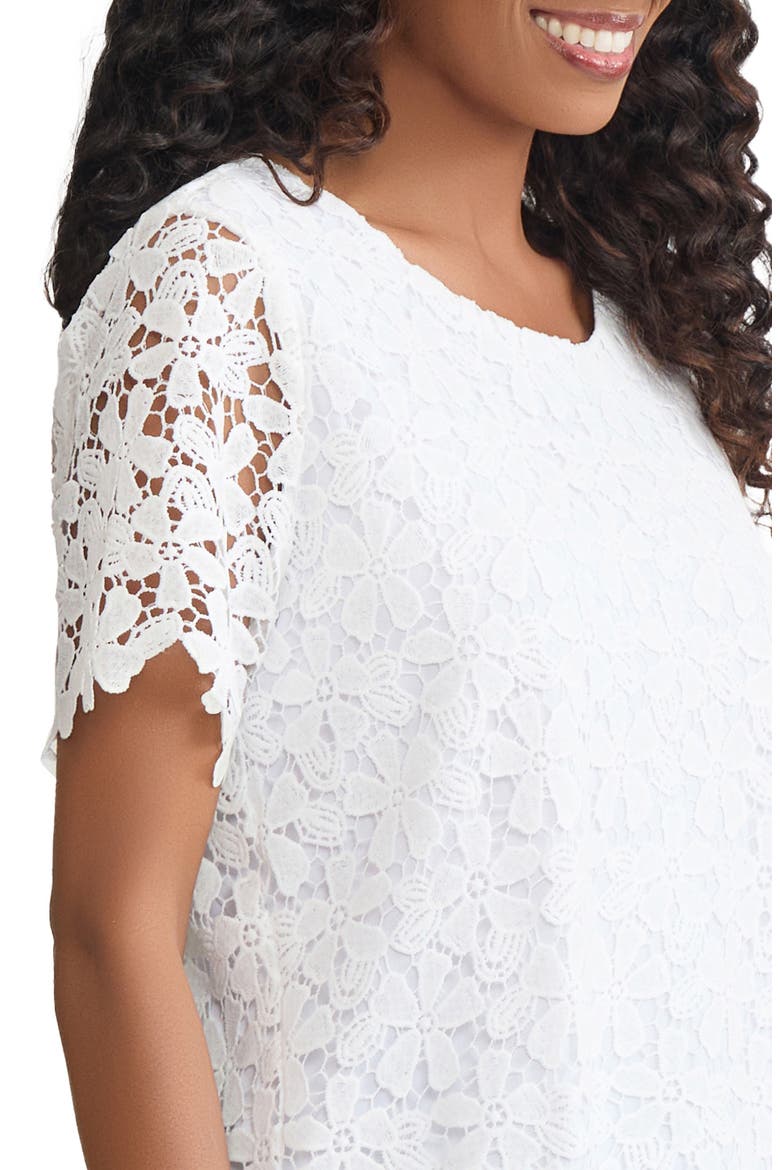 Floral Lace Top, Alternate, color, WHITE SAND