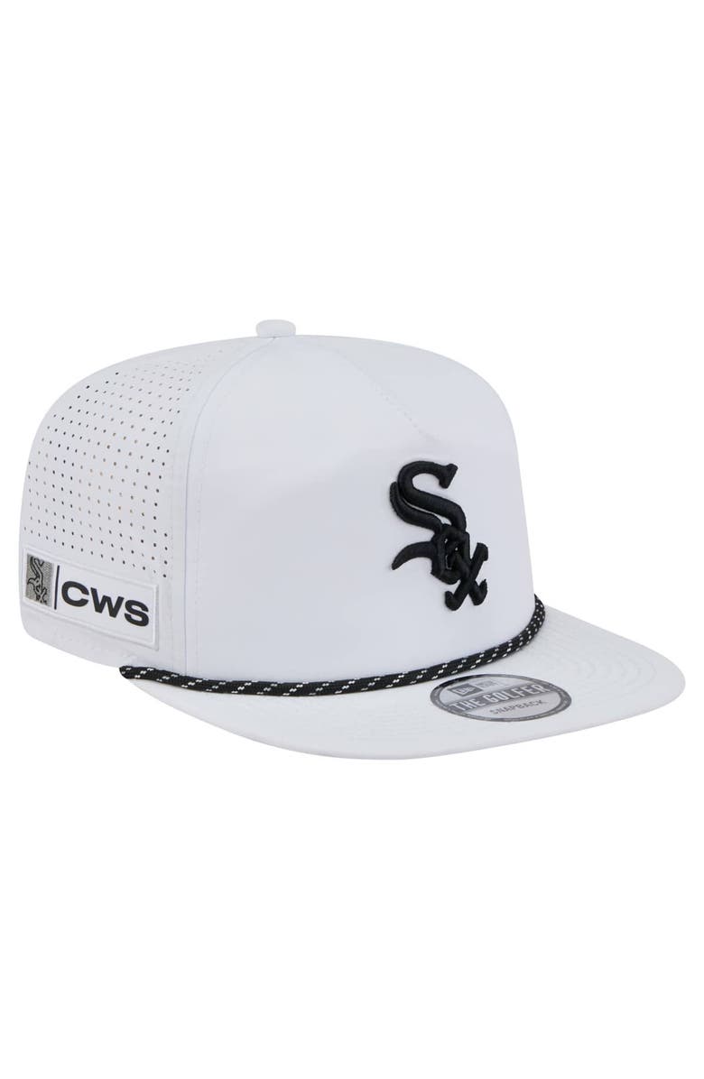 New Era Men's New Era White Chicago White Sox Perforated Golfer Snapback Hat, Main, color, White
