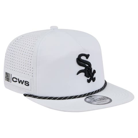 Men's New Era White Chicago White Sox Perforated Golfer Snapback Hat