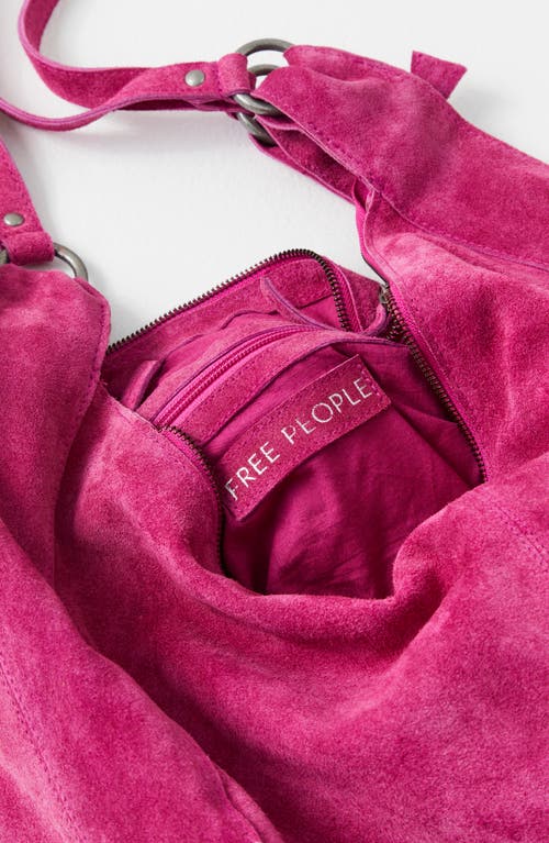 Free People We The Free Roma Suede Tote Bag In Fuchsia