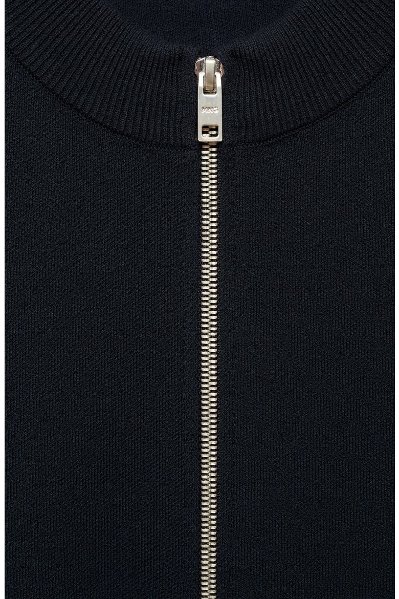 Zip-Up Cardigan, Alternate, color, DARK NAVY
