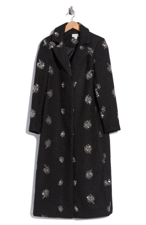 Sequin Starburst Bouclé Coat