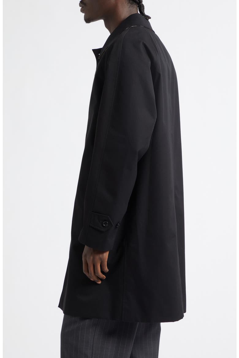 Camden Mid Length Cotton Gabardine Car Coat, Alternate, color, BLACK