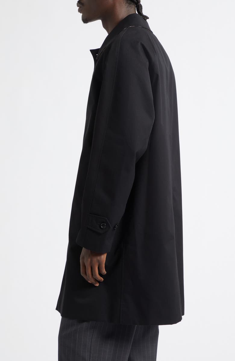 Burberry Camden Mid Length Cotton Gabardine Car Coat, Alternate, color, Black