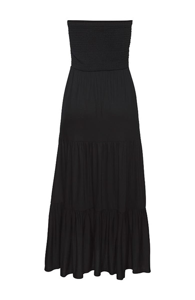 LASCANA Women's Convertible Tiered Dress, Alternate, color, Black