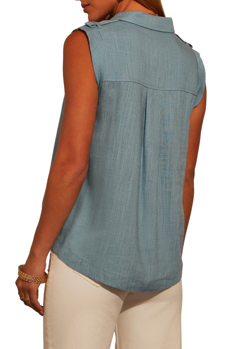 VICI Collection Sonnet Sleeveless Button-Up Shirt, Alternate, color, Light Blue