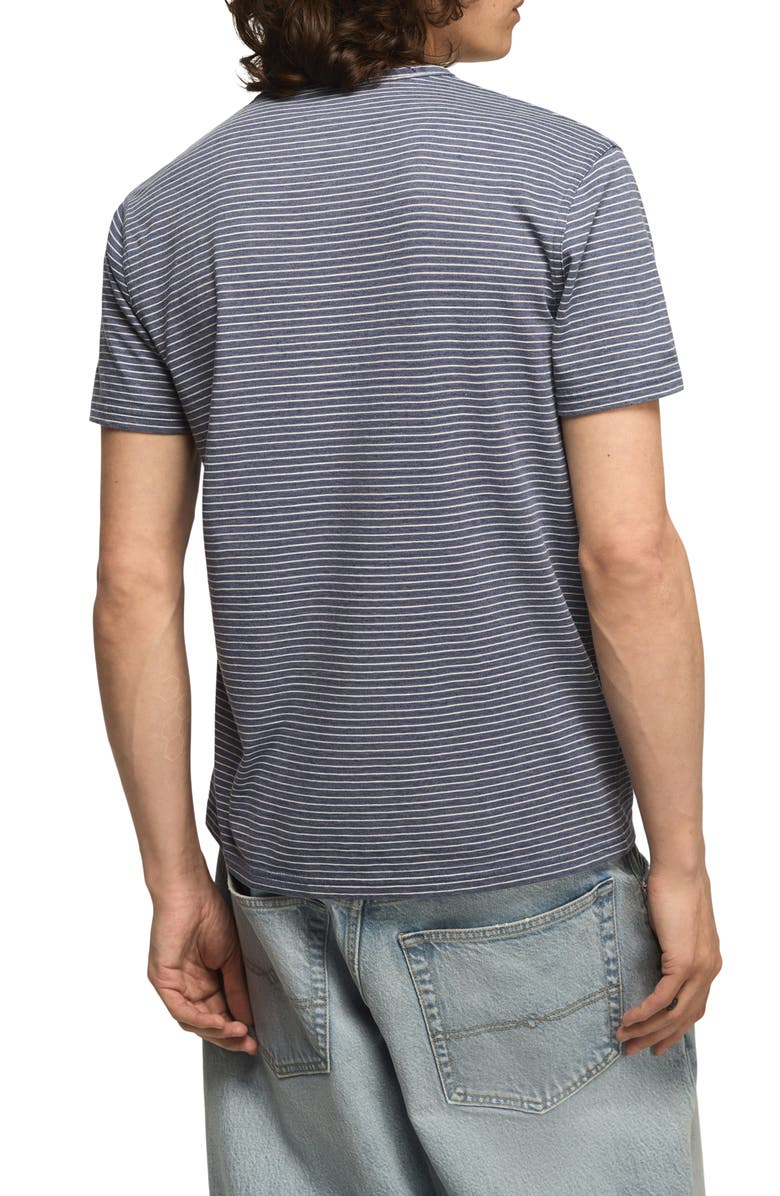 Lucky Brand Stripe Venice Burnout Henley, Alternate, color, Blue Multi