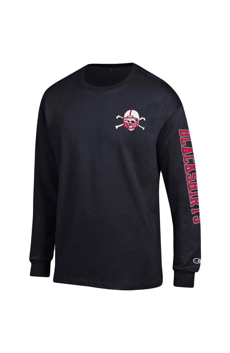 Champion Men's Champion Black Nebraska Huskers Team Stack Long Sleeve T-Shirt, Alternate, color, 