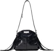 maje Miss M Mini Cracked Leather Bag
