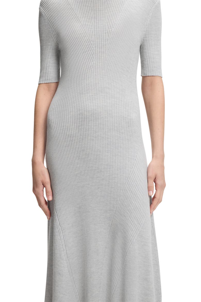 Farie Rib Wool Maxi Sweater Dress, Alternate, color, SILVER GREY MELANGE