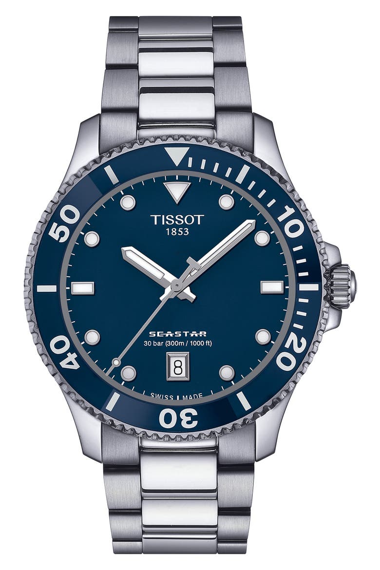 Seastar 1000 Bracelet Watch, 40mm, Main, color, GREY