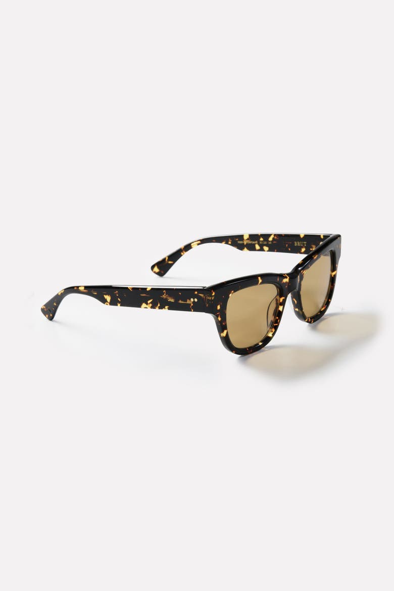 Brut Sunglasses, Alternate, color, Crystal Dark Tortoise / Amber
