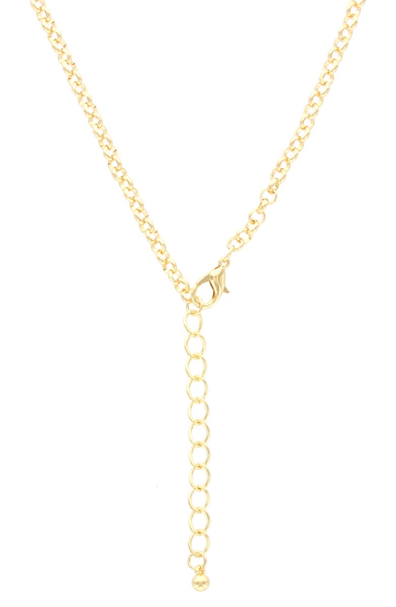 OLIVIA WELLES Deco Detail Necklace, Alternate, color, Gold / Turquoise