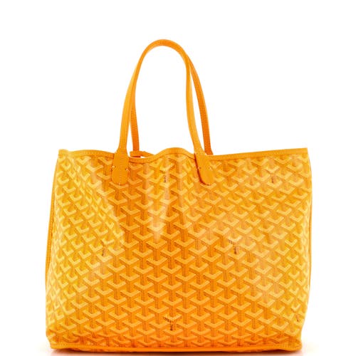 Pre-owned Goyard Goyard Anjou Reversible Tote Coated Canvas Pm In Yellow