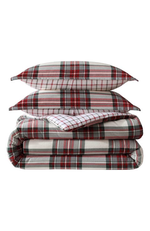 Serendipity Plaid Flannel Comforter Set