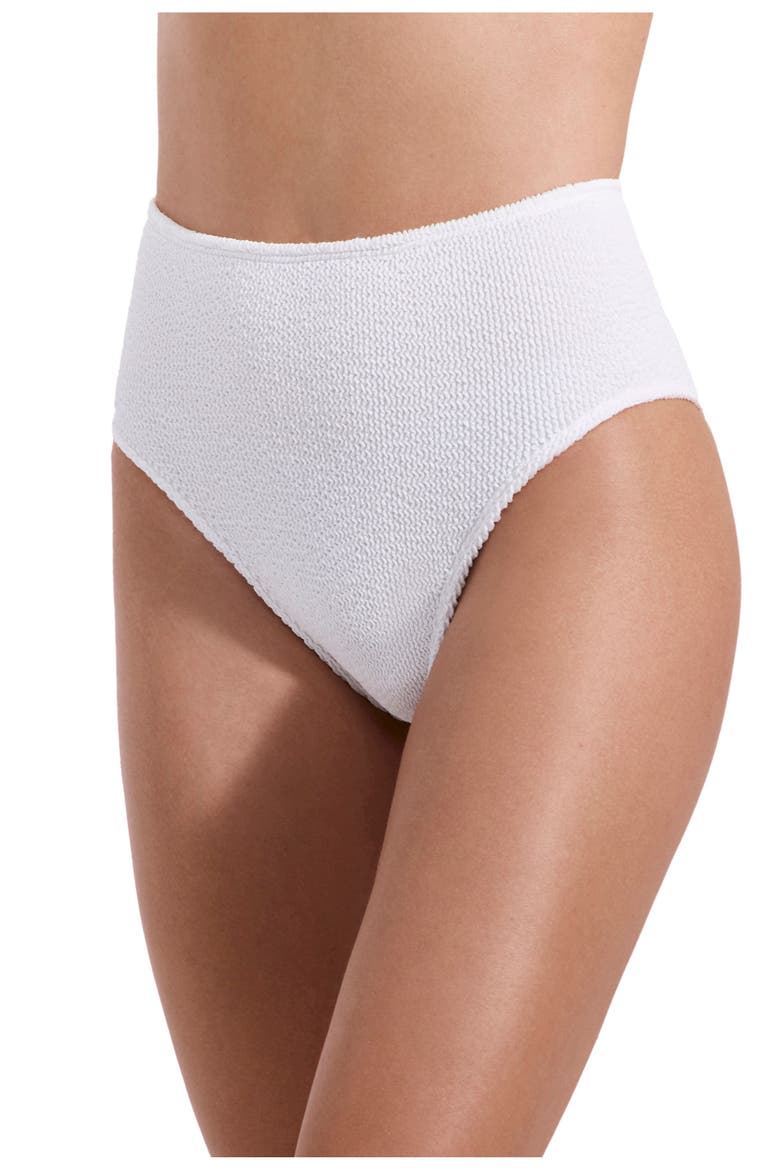 Tulum High Waist Bikini Bottom, Main, color, White