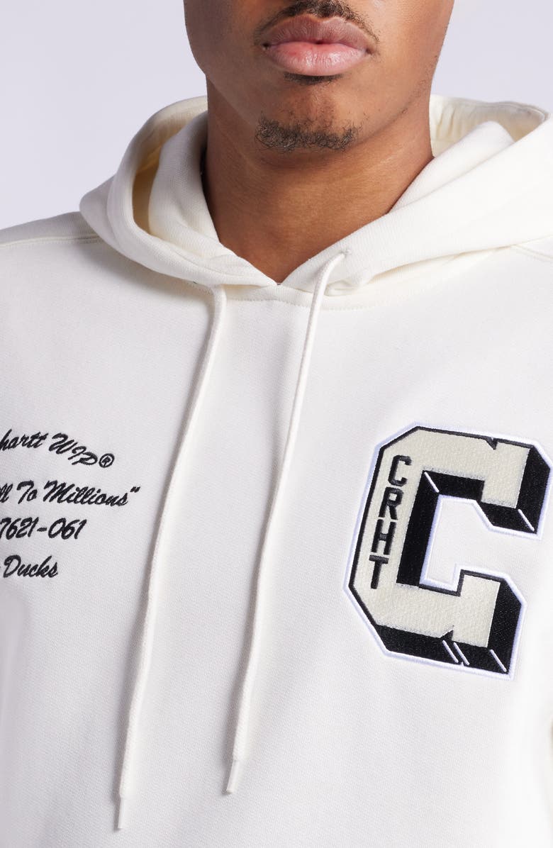 Carhartt Work In Progress Brown Ducks Embroidered Graphic Hoodie, Alternate, color, 