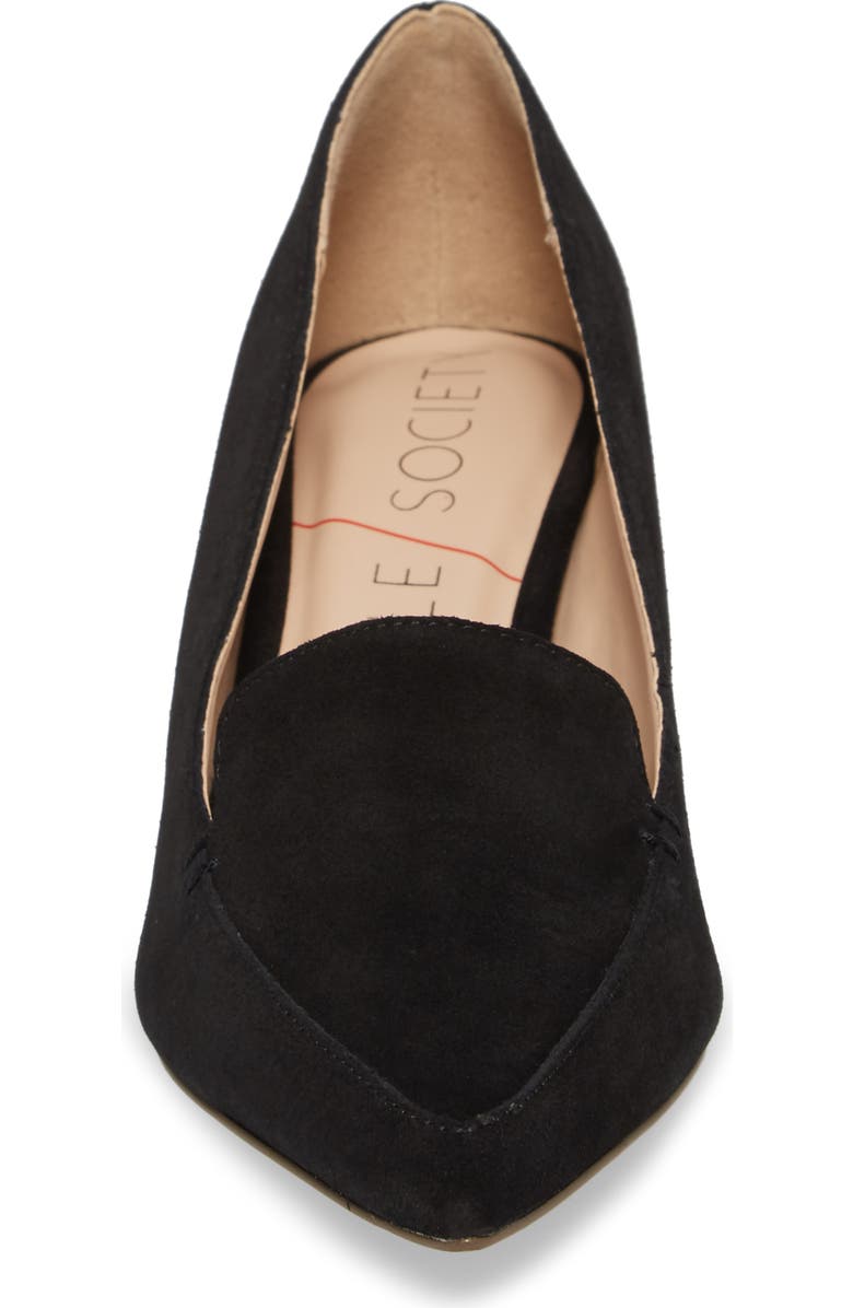 Sole Society Mavis Flare Heel Loafer, Alternate, color,