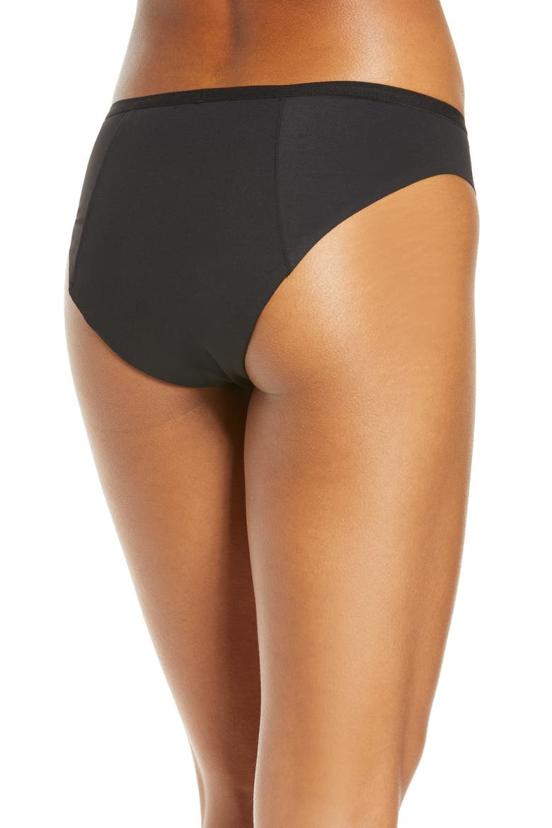 Period & Leak Proof Heavy Absorbency Bikini, Alternate, color, BLACK