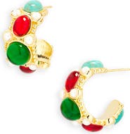 Kenneth Jay Lane Multicolor Hoop Earrings