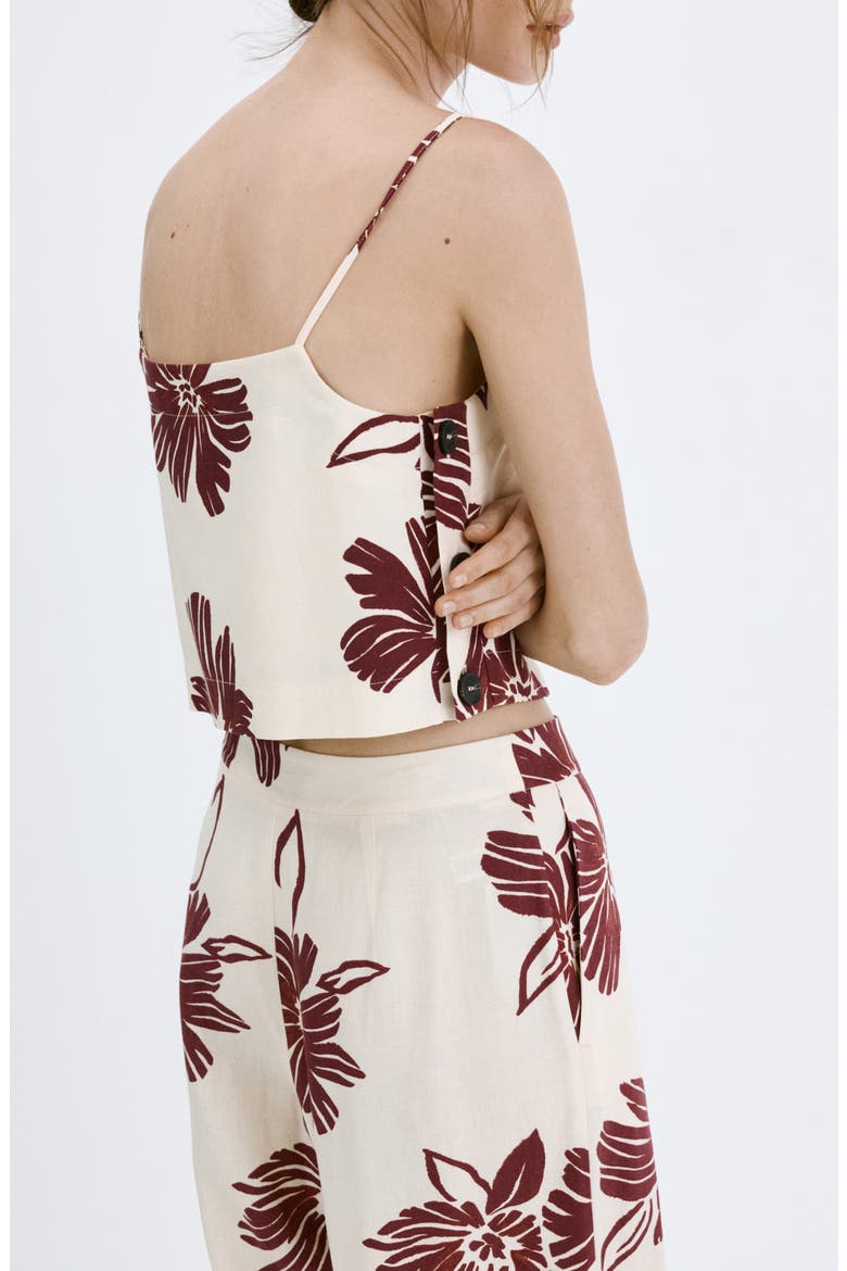 Floral Cotton Tank, Alternate, color, ECRU