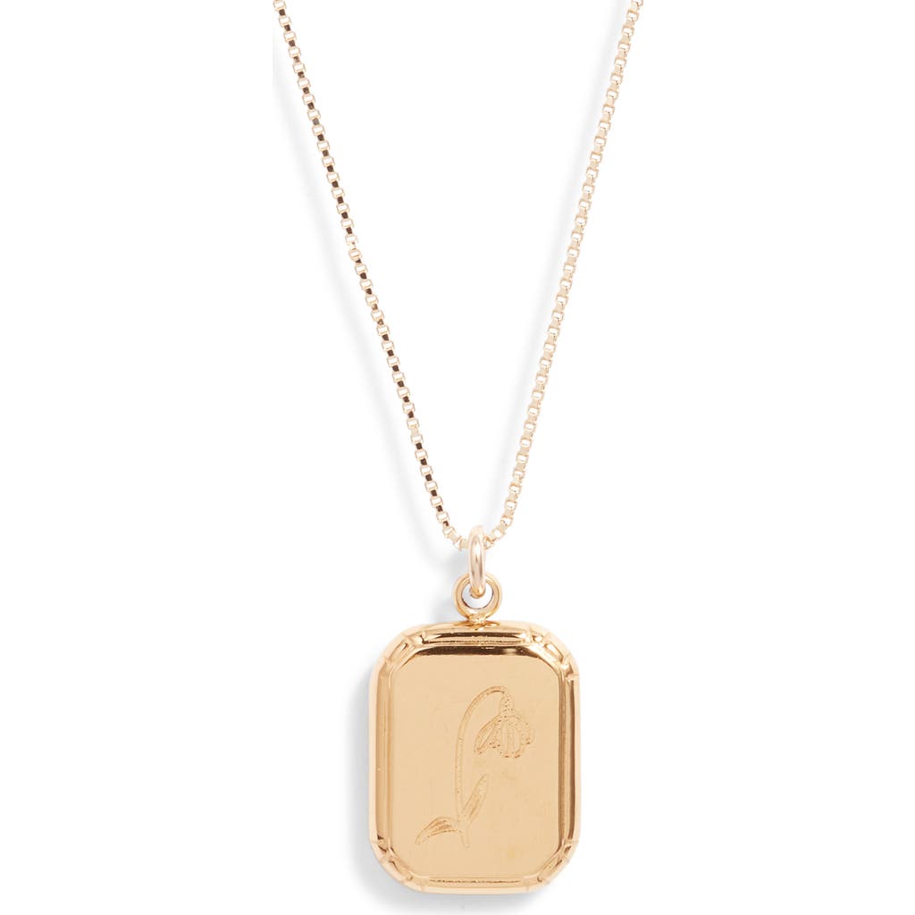 Set & Stones Audrey Birth Flower Pendant Necklace In Gold