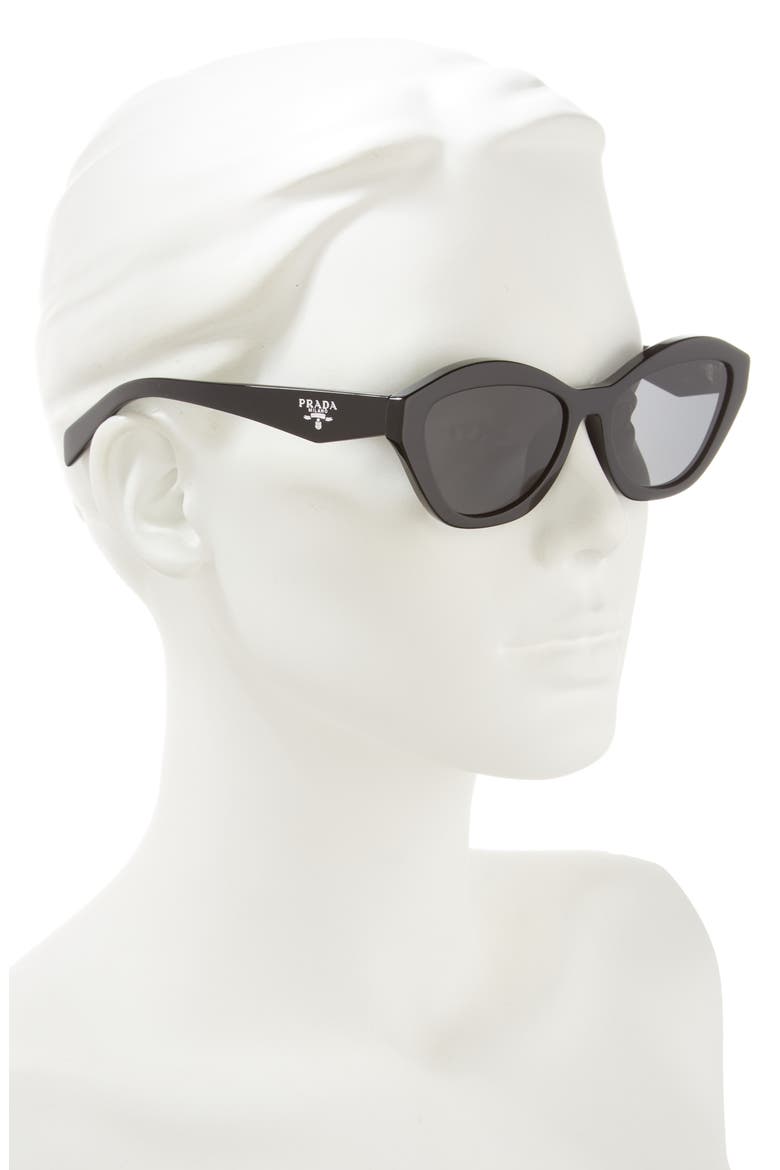 55mm Butterfly Sunglasses, Alternate, color, BLACK