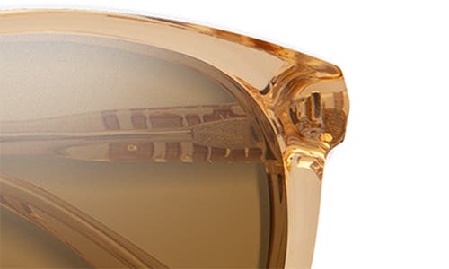 Smith Cheetah 54mm Polarized Round Sunglasses In Champagne Crystal/brown