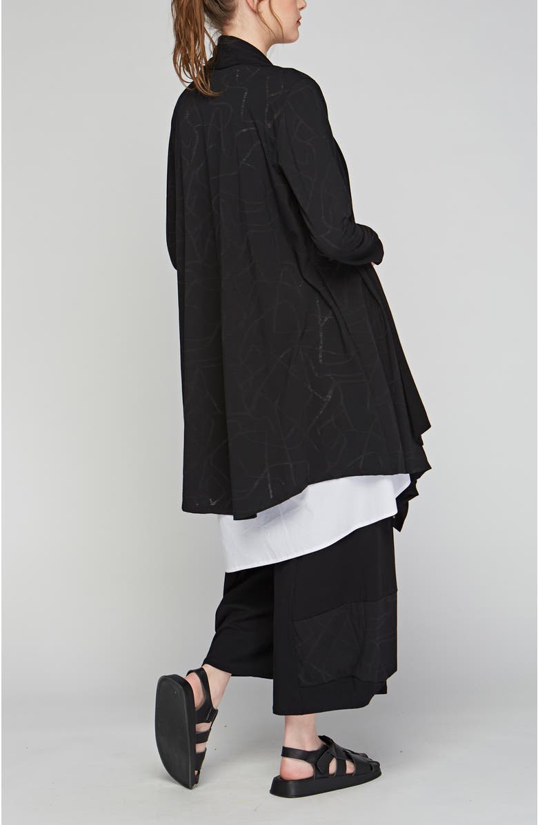 LUUKAA Axel Devore Cotton Jersey Duster, Alternate, color, Black