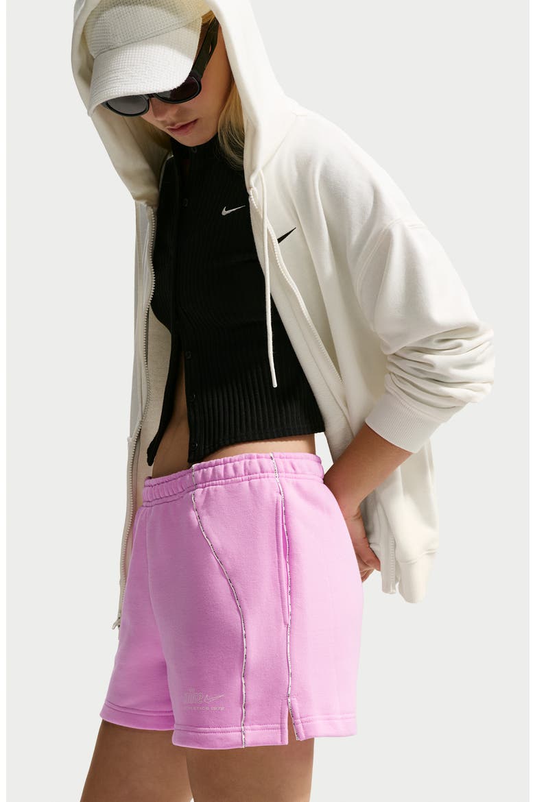 Performance Knit Shorts, Alternate, color, PINK RISE/ SAIL