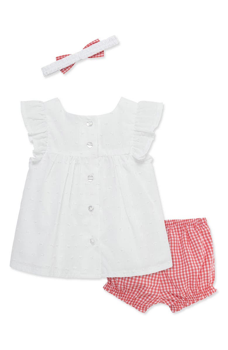 Little Me Kids' Strawberry Sunsuit Set, Alternate, color, White/ Red