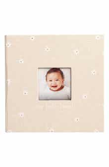 Floral Linen Baby Keepsake Memory Book