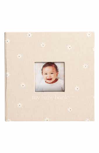 Floral Linen Baby Keepsake Memory Book