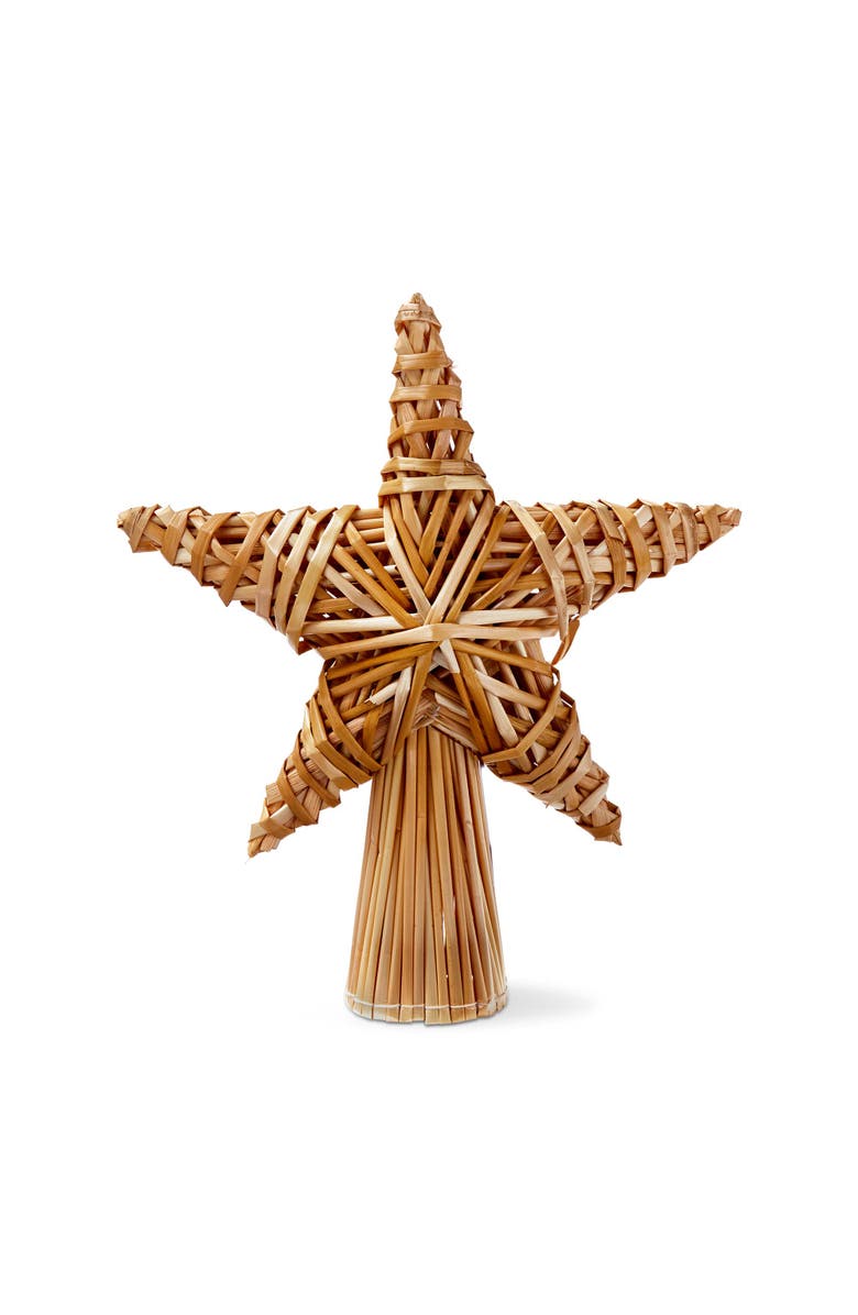 tag Natural Straw Star Tree Topper for Holiday Decor, Main, color, Beige