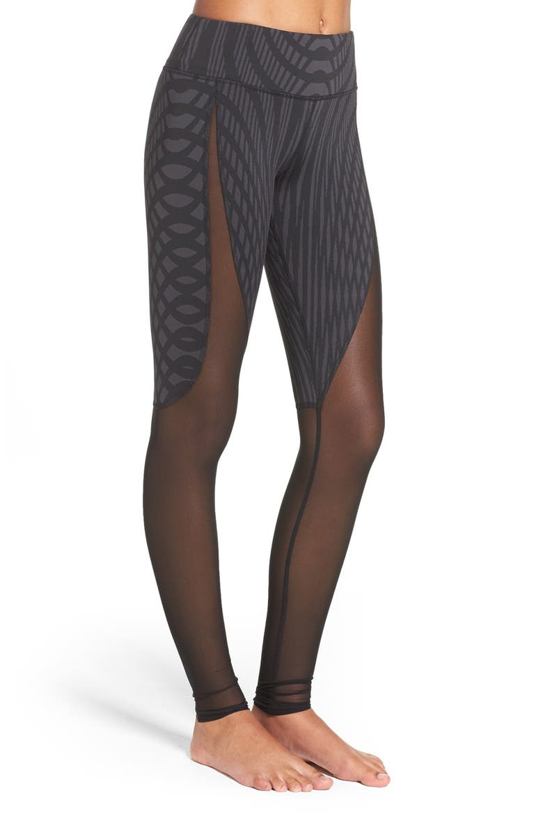 'Motion' Leggings, Alternate, color, BLACK ARCHES/ BLACKDNU