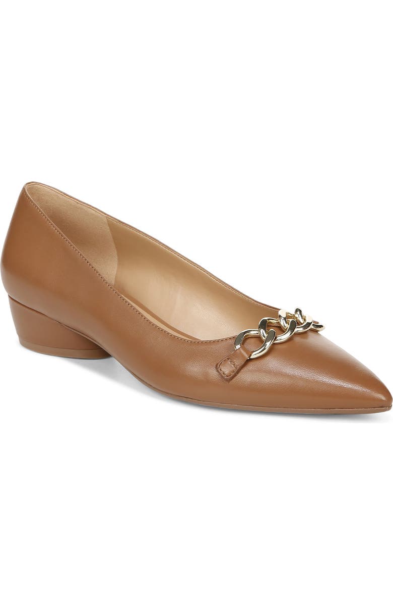 Naturalizer Becca Skimmer Pointed Toe Pump, Main, color, English Tea Brown Leather