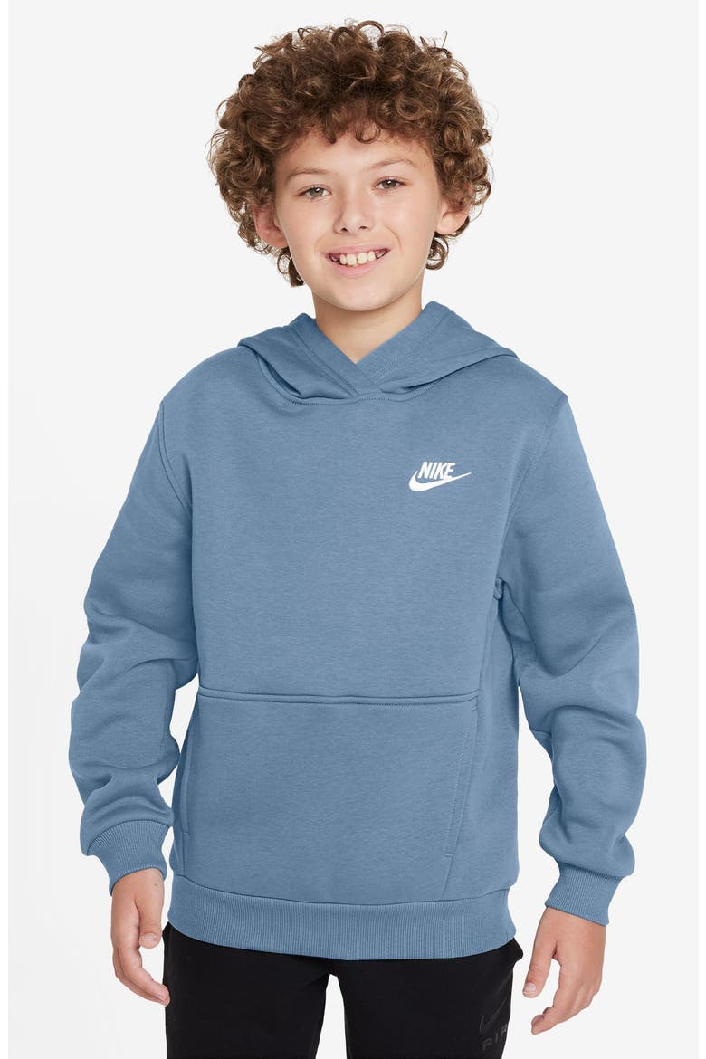 Kids' Club Fleece Hoodie, Main, color, WORK BLUE/ WHITE