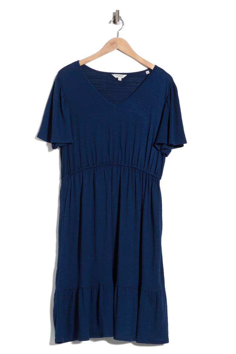 Flutter Sleeve Knit Dress, Main, color, SAPPHIRE