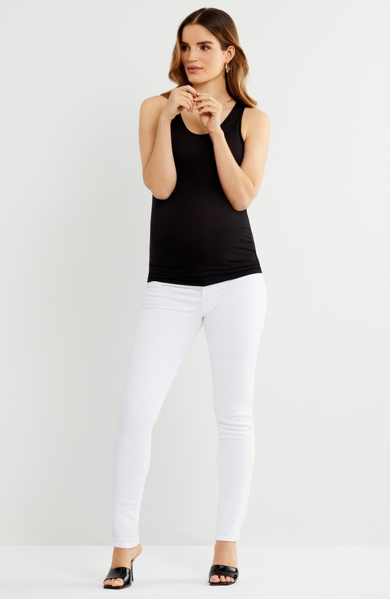 A PEA IN THE POD Scoop Neck Maternity/Postpartum Tank Top, Alternate, color,