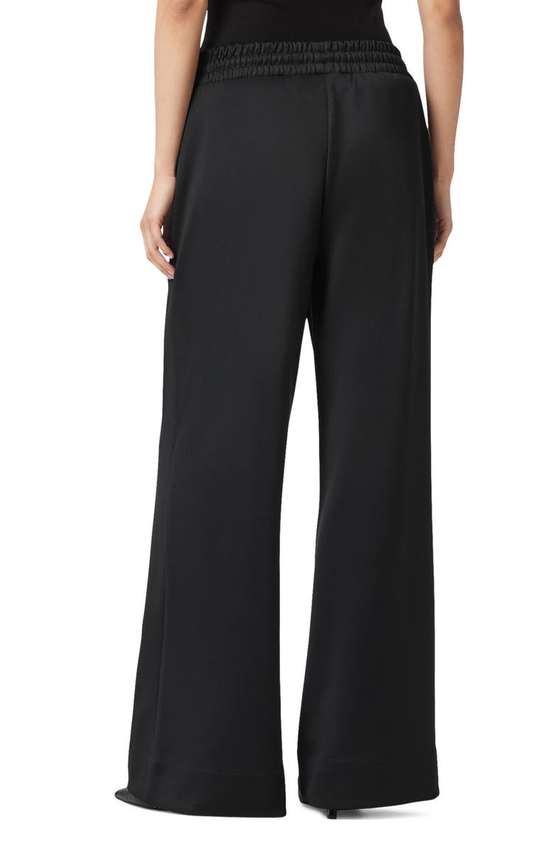 AllSaints Mirri Pintuck Pleat Wide Leg Pants, Alternate, color, Black