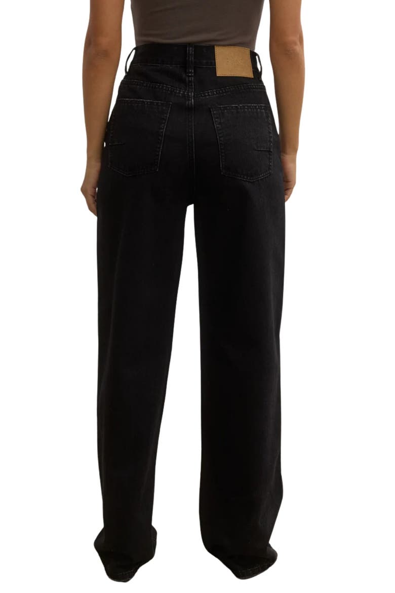 Vera High Waist Straight Leg Jeans, Alternate, color, BACKSTAGE BLACK