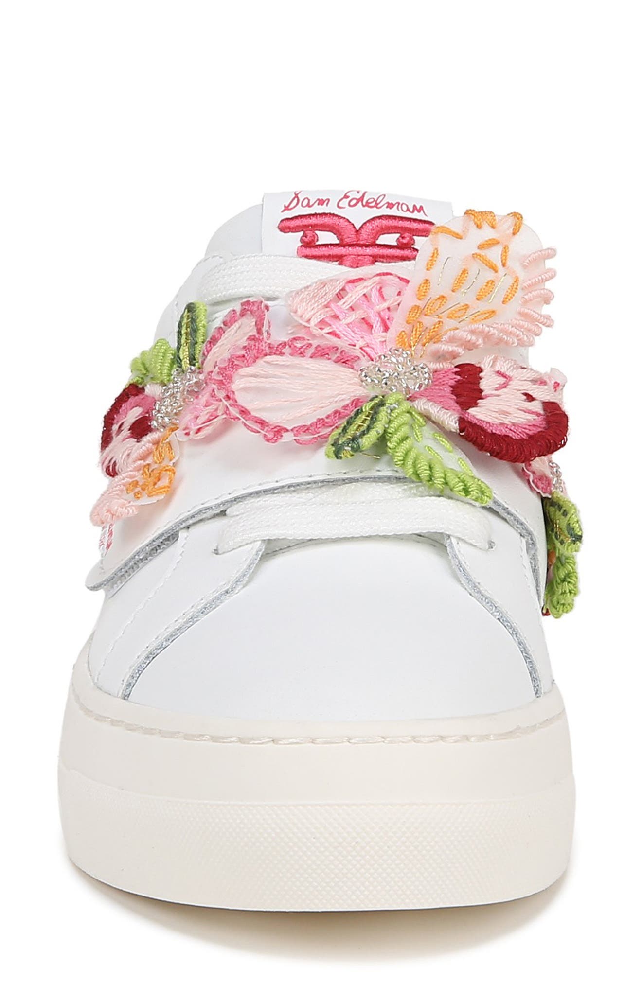 Sam Edelman Wendy Floral Embroidery Platform Sneaker, Alternate, color, 