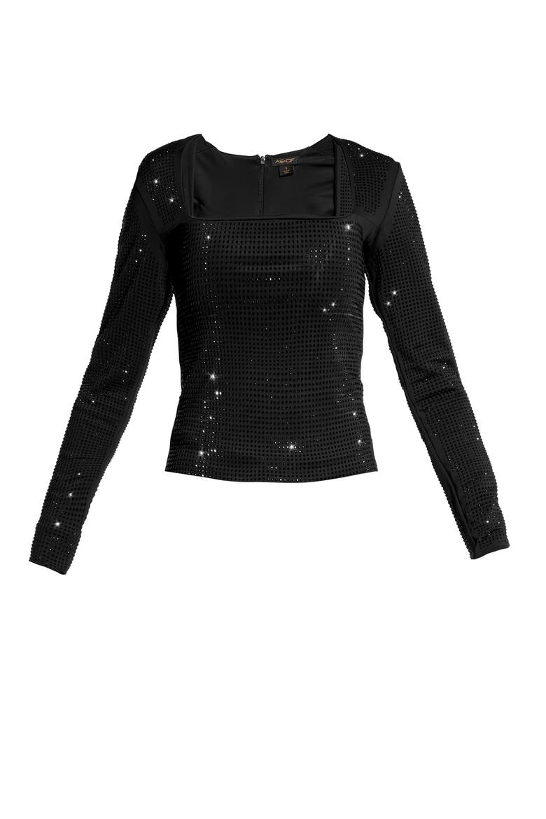 Majesty Ls Top, Alternate, color, Black