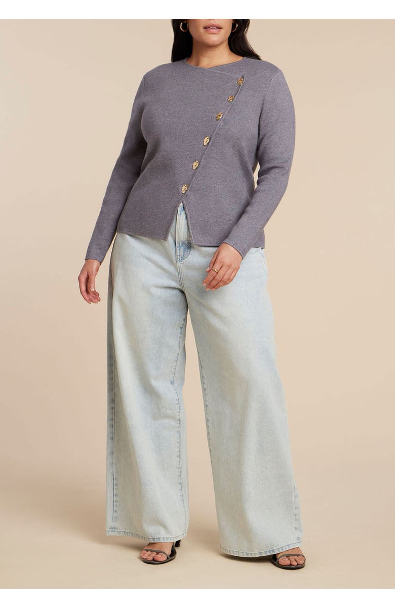 ELOQUII Overlap Cardigan, Alternate, color, 