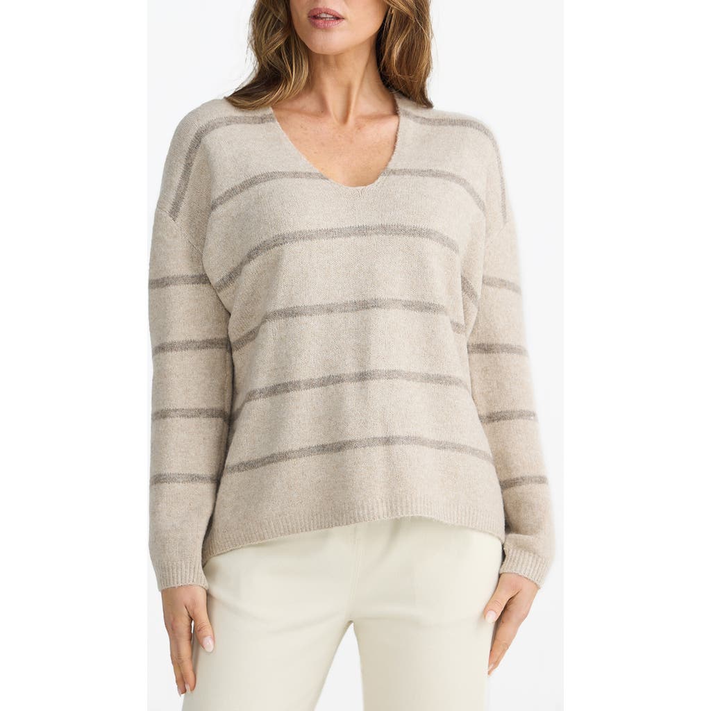 Brave + True Brave+true Hallie Stripe Sweater In Neutral