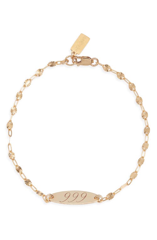 Set & Stones Engraved Angel Number Bracelet In Gold