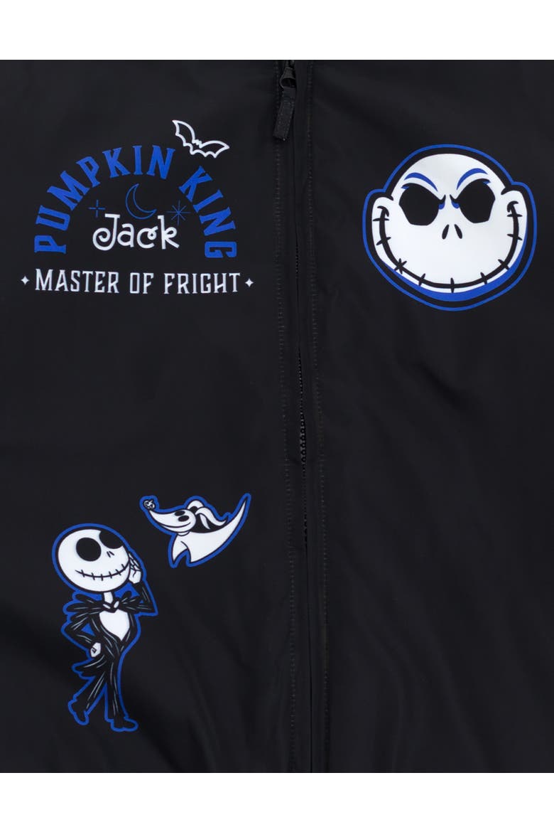 Nightmare Before Christmas Varsity Bomber Jacket, Alternate, color, Black Grey Jack